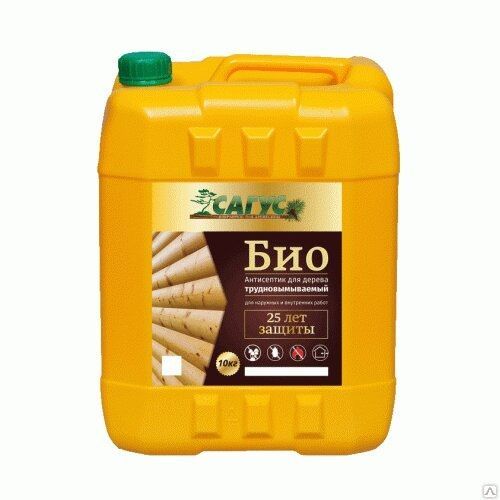 Антисептик для дерева, трудновымываемый sagusБио, 5 кг.