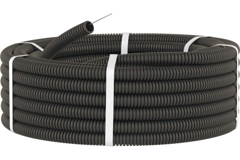 Труба гофрированная ПВХ черная с зондом (100 м) 20 мм DKC 91920