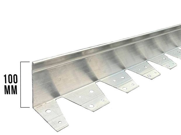 Алюминиевый бодюр 100 мм, длина 2500 мм компл.