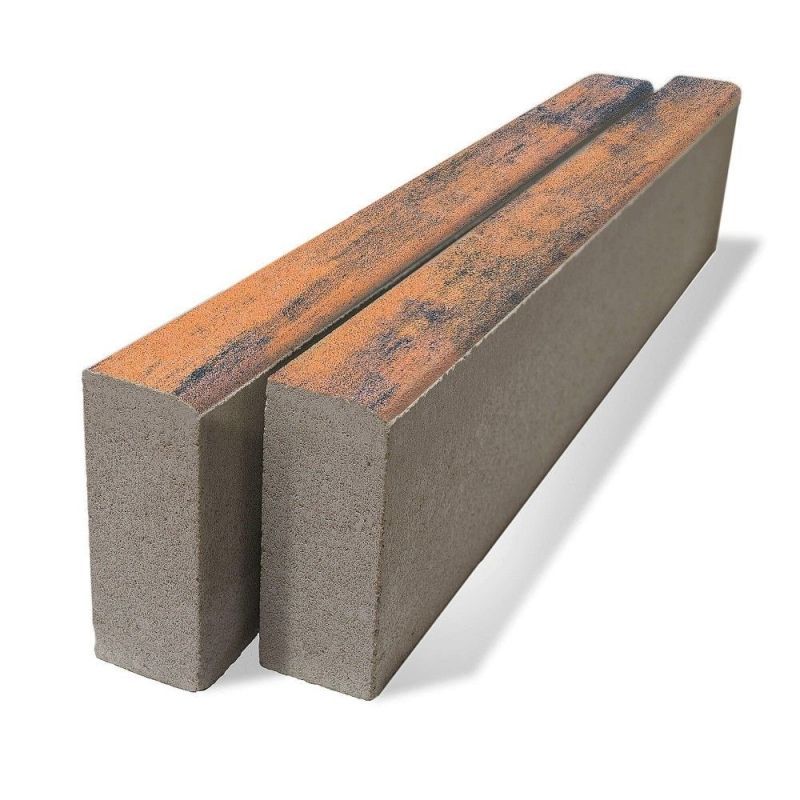 Бордюр тротуарный BRAER БР 100.20.8  Техас Верхний прокрас